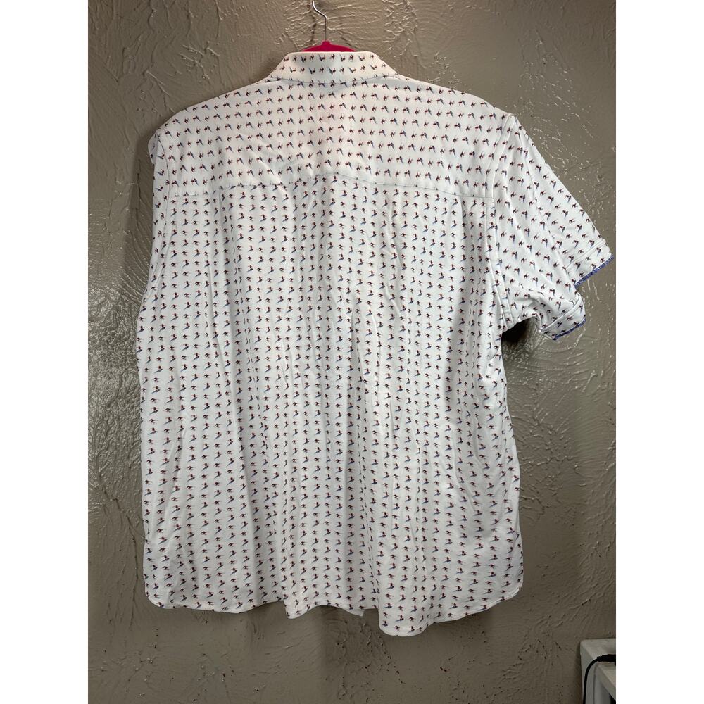 Patrick James Surf Print Button Down Short Sleeve… - image 3